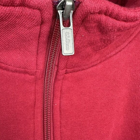 LL Bean Sweatshirt Men's XL‎ Regular Red Mock Neck Quarter Zip Long Sleeve - Picture 4 of 8